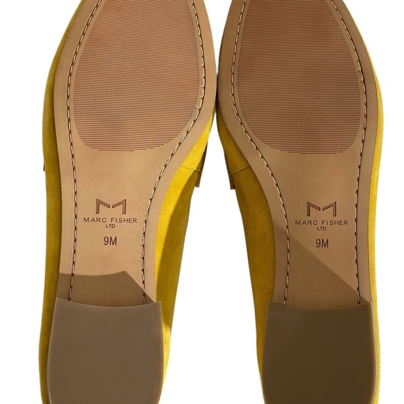 MARC FISHER LTD YELLOW SUEDE CHANGE  LOAFERS SZ 9 MED NWOT - Picture 6 of 12